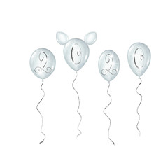 2020 Happy New Year banner. Chinese new year of Rat zodiac sign.