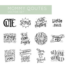 Mommy quote lettering vector