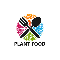 Plant Food Logo Template Design Vector, Emblem, Design Concept, Creative Symbol, Icon