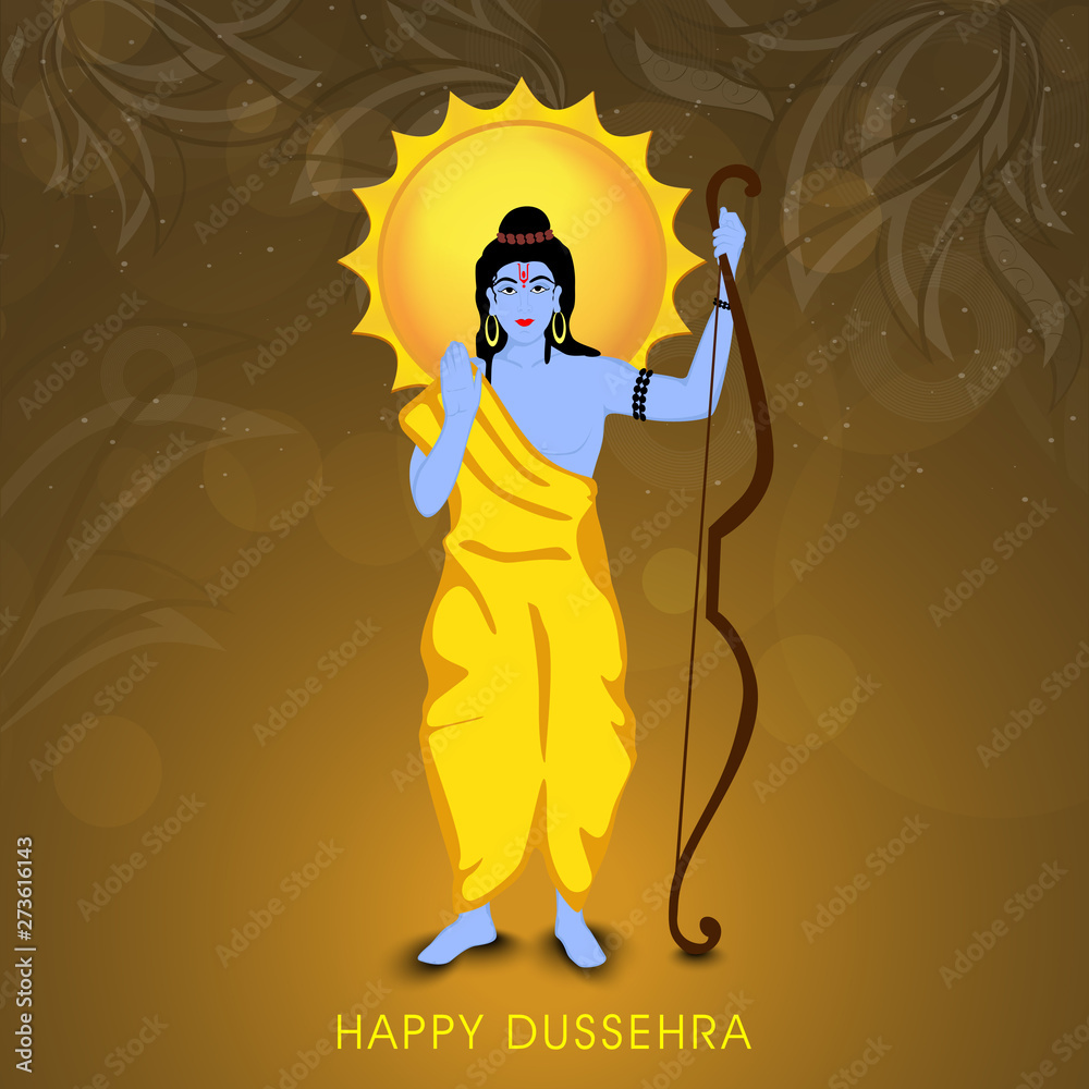 Canvas Prints happy dussehra concept.