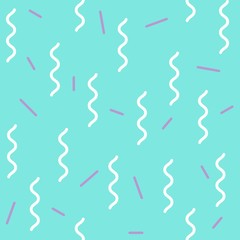 Memphis seamless pattern with Geometric element background