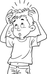 kid with a bump on his head