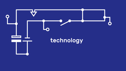 Electronic circuit scheme. Technology concept. Vector.