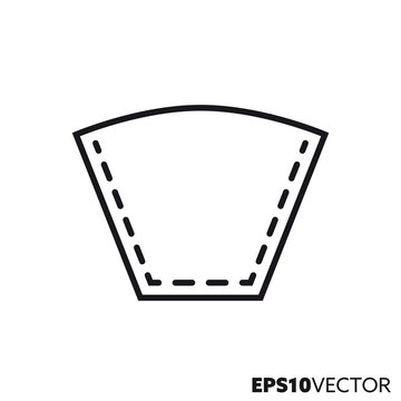 Drip Coffee Filter Bag Vector Line Icon