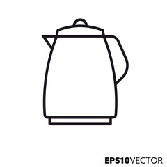 Coffee thermos vacuum pot vector line icon