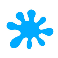 water drop splash isolated on white background, splash of water for element logo and icon, water drop splatter simple image for banner songkran festival, splash water drop symbol for graphic ad design