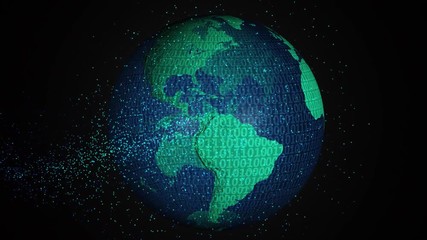 Digital 3d animated earth showing the borders of the country Chad and the capital N’Djamena in 4K resolution at daytime