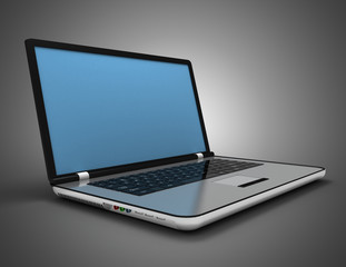 3D laptop concept. 3d illustration