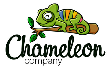 Cute and funny logo for chameleon store or company © ogieurvil
