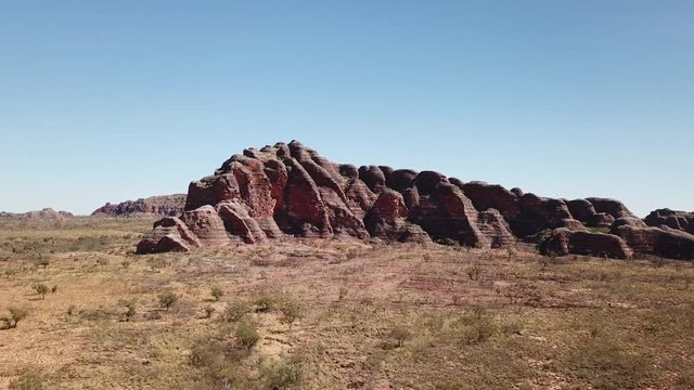 Iconic Bungle Bungle Range in Purnululu National Park, Western Australia. Unique beehive-shaped sandstone domes set in a dramatic outback landscape under vast blue skies.