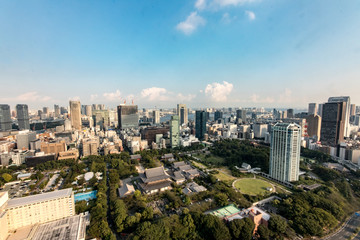 Fototapeta premium aerial view of the city