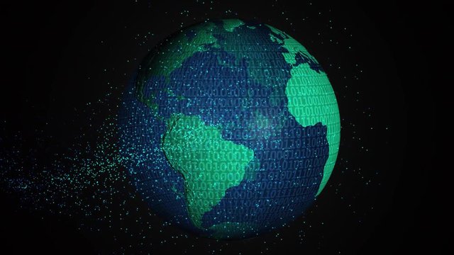 Digital 3d animated earth showing the borders of the country Comoros and the capital Moroni in 4K resolution at daytime