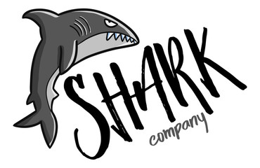 Cute and funny logo for shark company