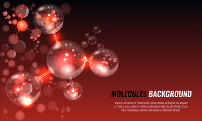 Abstract molecules structure design for your background. Vector illustration