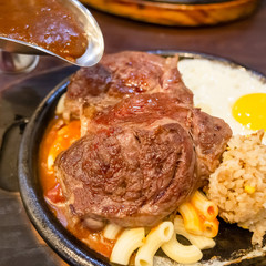 sirloin steak on plate
