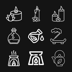 Aromatherapy icon, accessory for aromatherapy. Concept illustration for web site