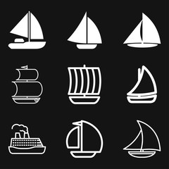 Boat icon vector in trendy flat style isolated on background. Ship transport, boat symbol