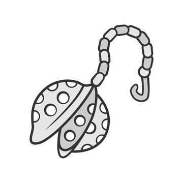 gray polka dot tea infuser clip art preview