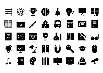 Edication Glyph Icon Set