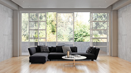 large luxury modern bright interiors room illustration 3D rendering