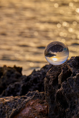 Tramonto nella sfera di cristallo,in Salento