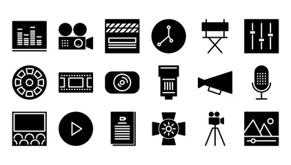 Movie Production Icon Set