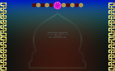 Frame for text   in the style of the east ornament.