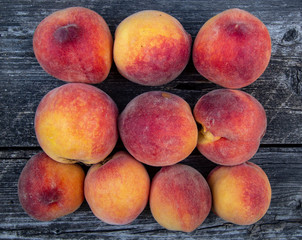 juicy ripe peaches from the garden