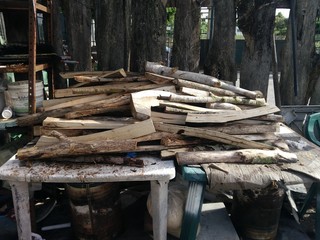 old fishing boat on the river
