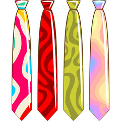 necktie  vector cartoon clipart