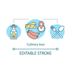 Culinary tour concept icon