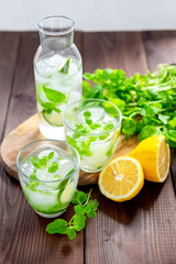 Fototapeta premium Homemade lemonade with Mint and lemon