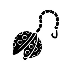 Reusable metal tea infuser glyph icon