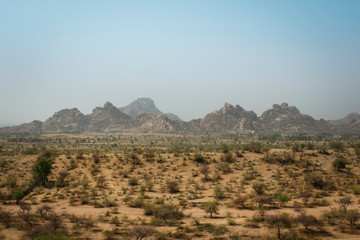 A landscape of a desert.