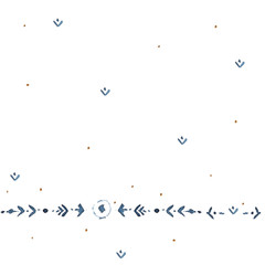 Seamless pattern with national watercolor elements in vintage provence style