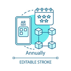 Annually concept icon