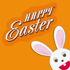 Cute bunny for Happy Easter celebration.