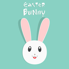 Cute bunny for Happy Easter celebration.