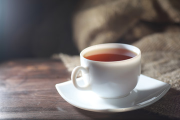 Brewed tea on a serving table