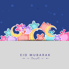 Fototapeta na wymiar Eid Mubarak Concept.