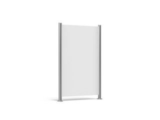 White blank empty high resolution Business roll up and standee banner display mock up template for your design presentation, 3d illustration