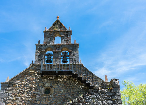 detail of abandoned church bell