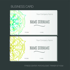 set of business cards