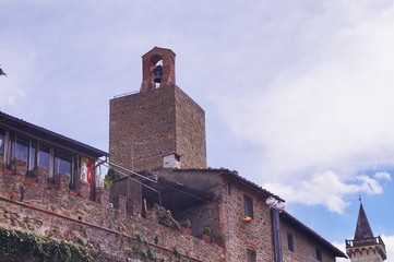 Tower of the fortress of the counts Guidi, Vinci, Tuscany, Italy