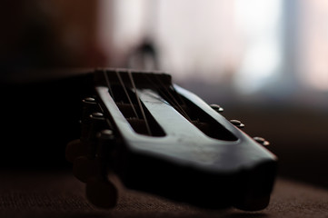 guitar on the table