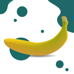Banana isolated on white background. Vector illustration