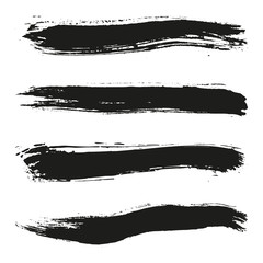 Grunge banner set. Black grunge banners. Vector illustration