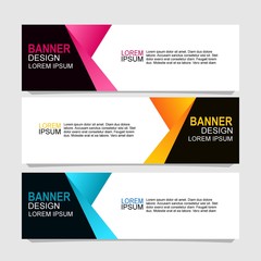 Vector abstract design banner web template.