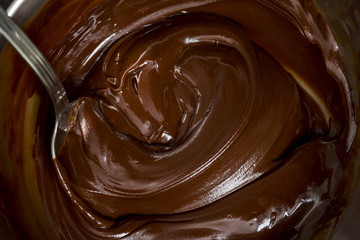 Chocolate cream and a spoon