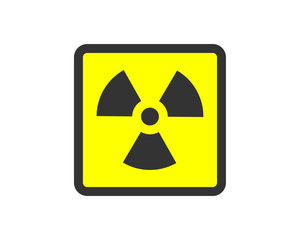 Radiation icon vector. Warning radioactive sign danger symbol.